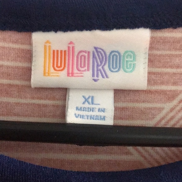 NWT Disney Mickey Mouse Orange/Navy blue LulaRoe Randy baseball tee size XL - Picture 4 of 8